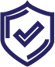 icon of shield with check mark